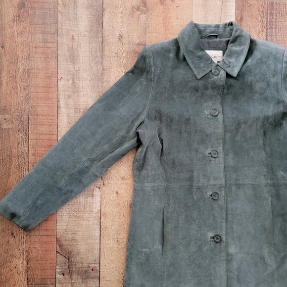 Cherokee Green Suede Leather Jacket - Picture 1 of 16